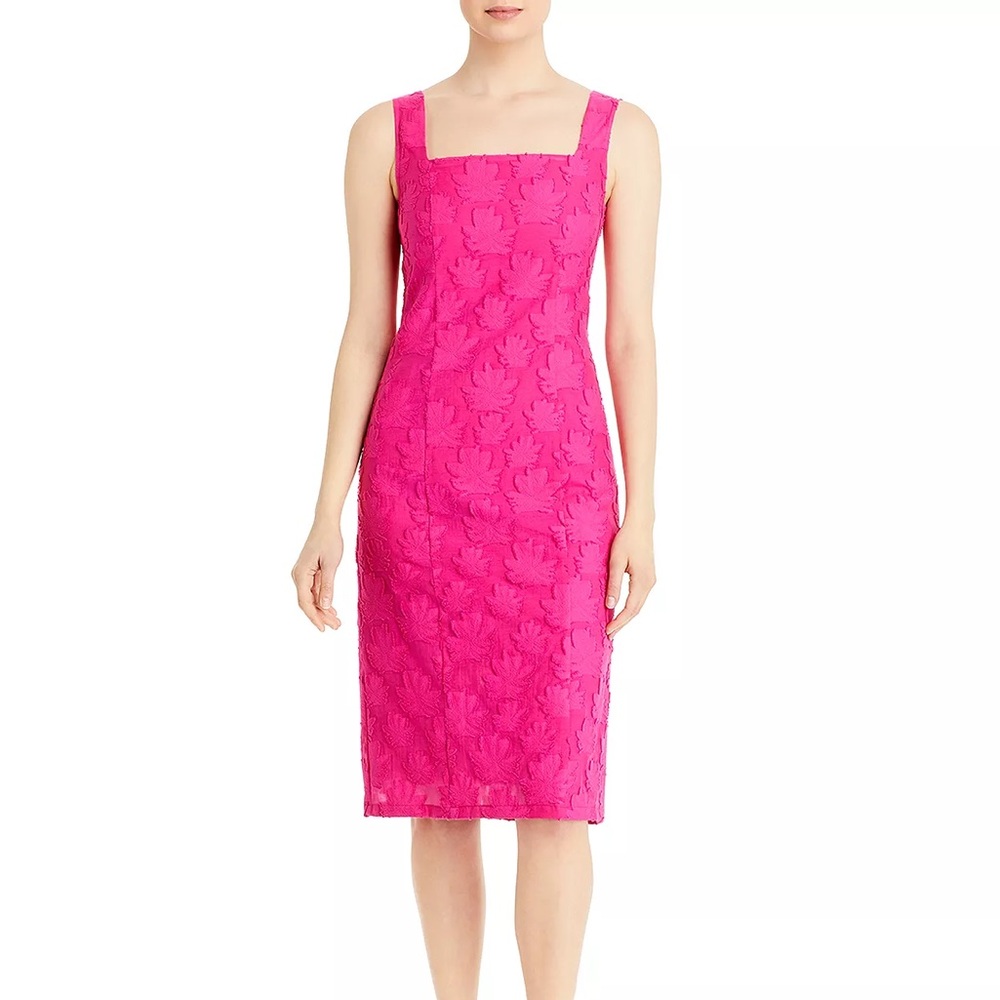 BOSS Pink Diteva Textured Shift Dress Size 6